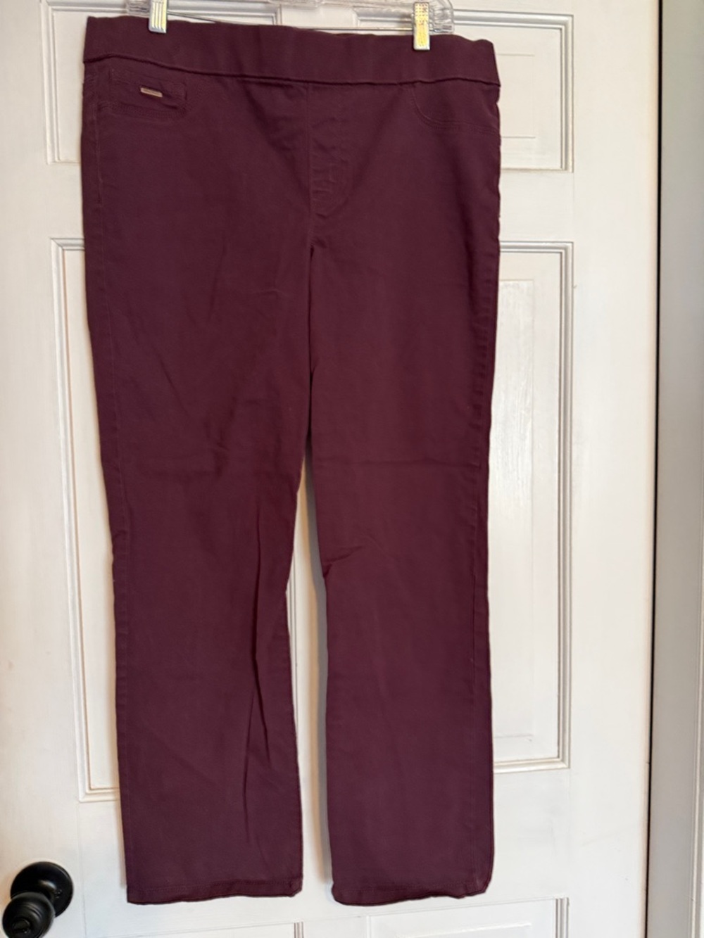 Nine West Women's Burgundy Straight-Leg Trousers